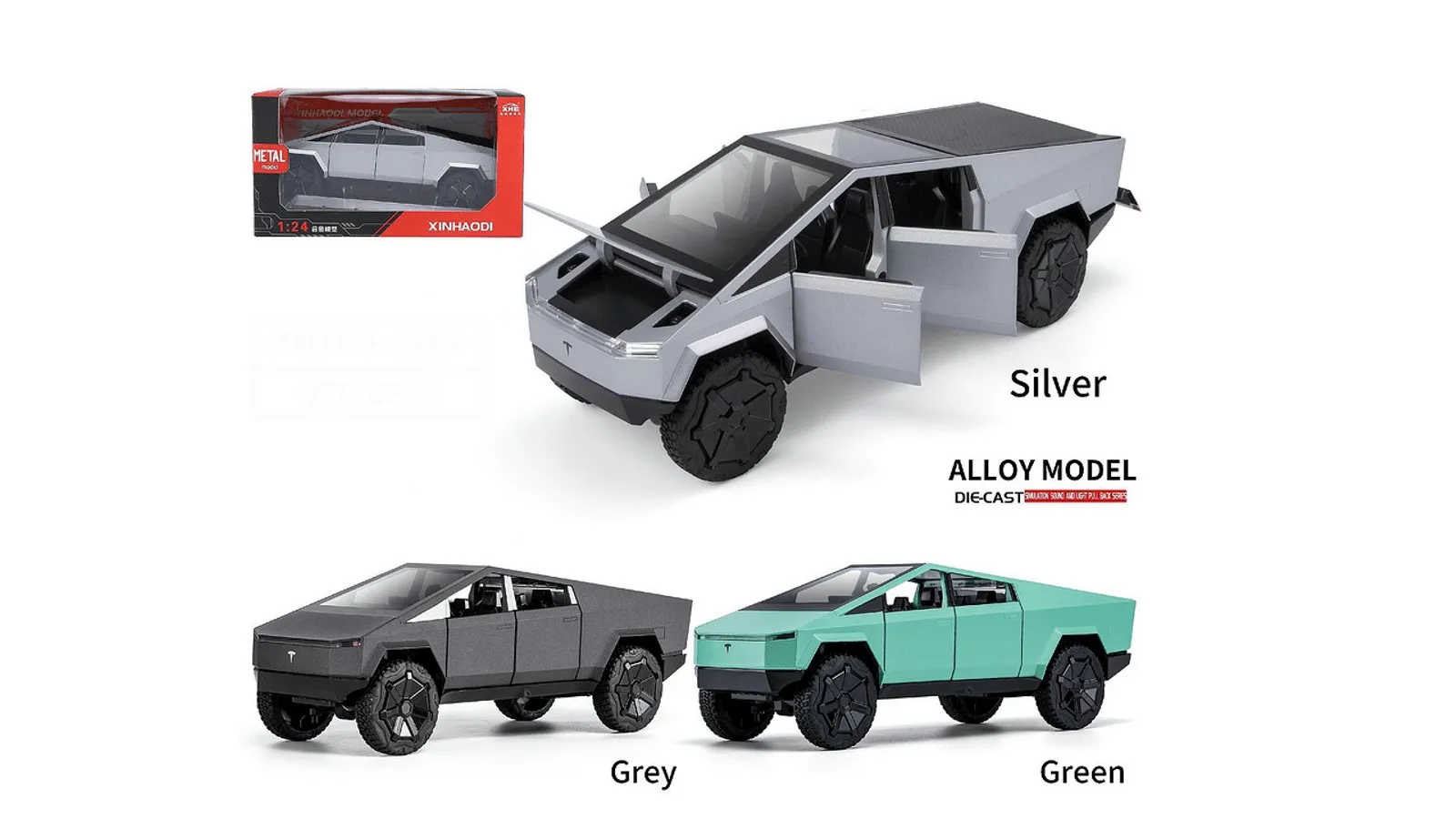 Метална кола Tesla Cybertruck  1:24