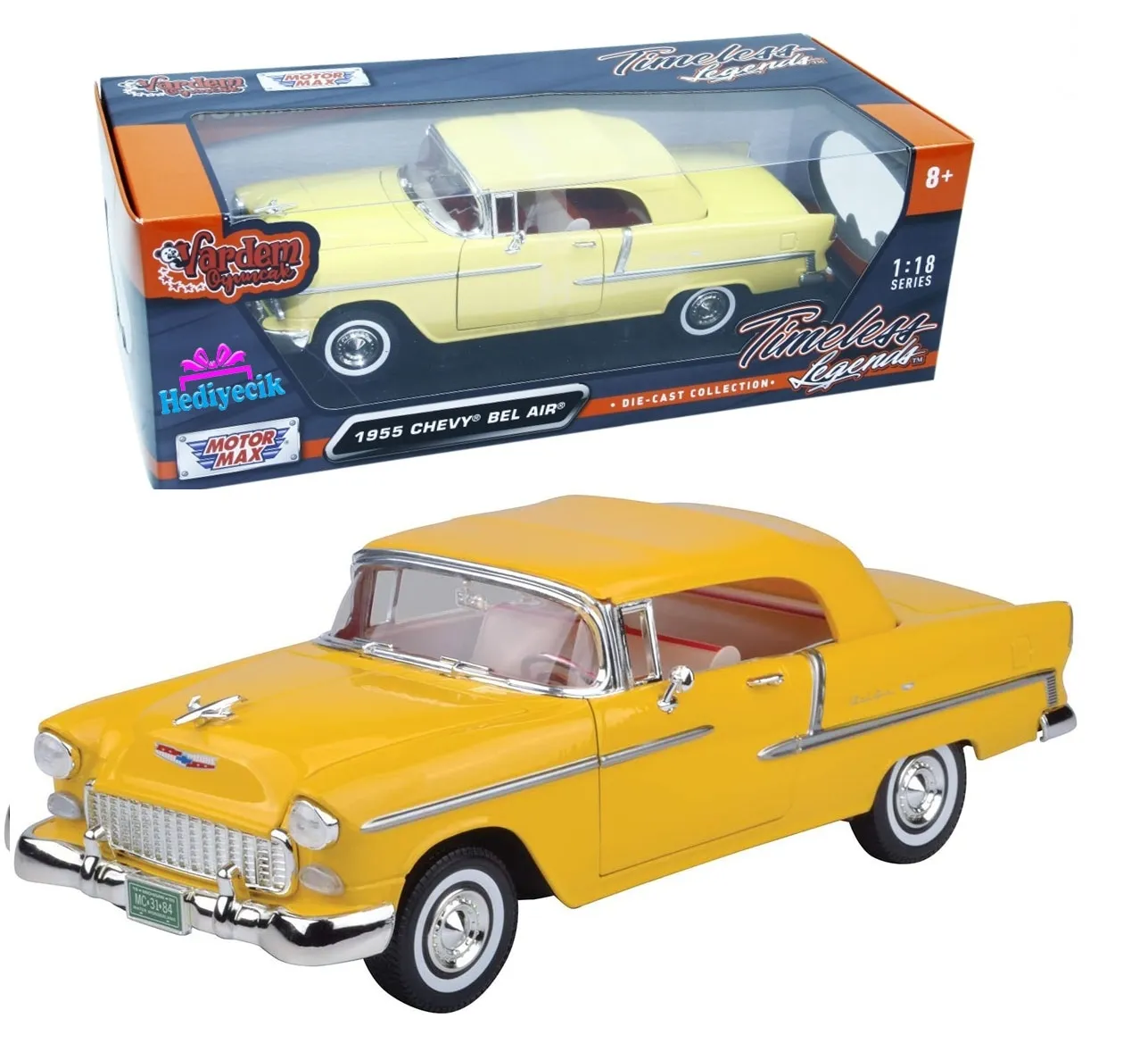Метална кола Chevrolet Bel Air 1955 - 1:18