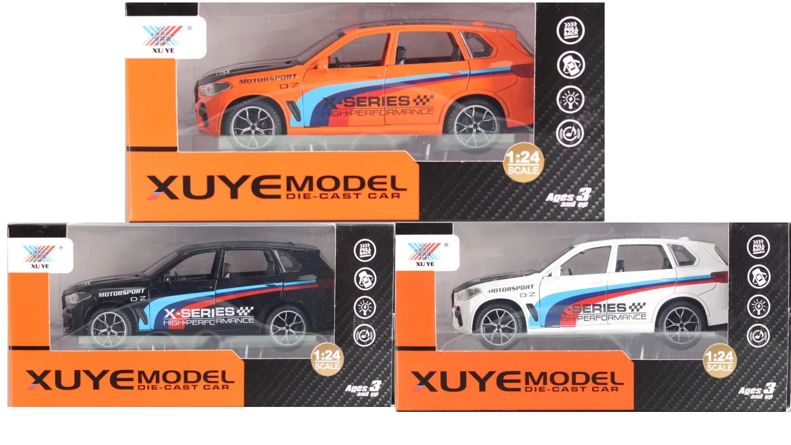 Метална кола SUV X-Series Performance - 1:24