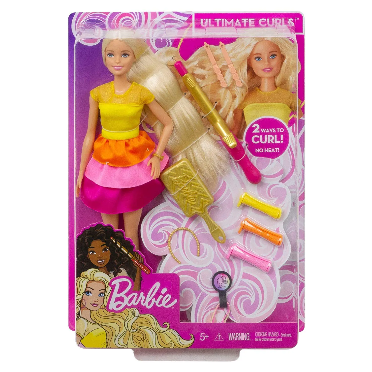 Кукла Barbie – Комплект за къдрене на коса