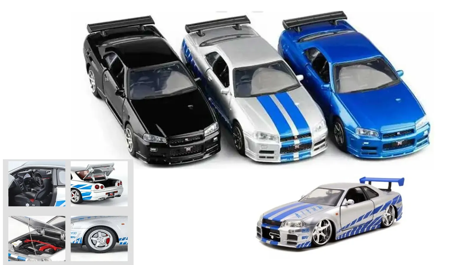Метална кола Nissan Skyline GT-R R34 – 1:24