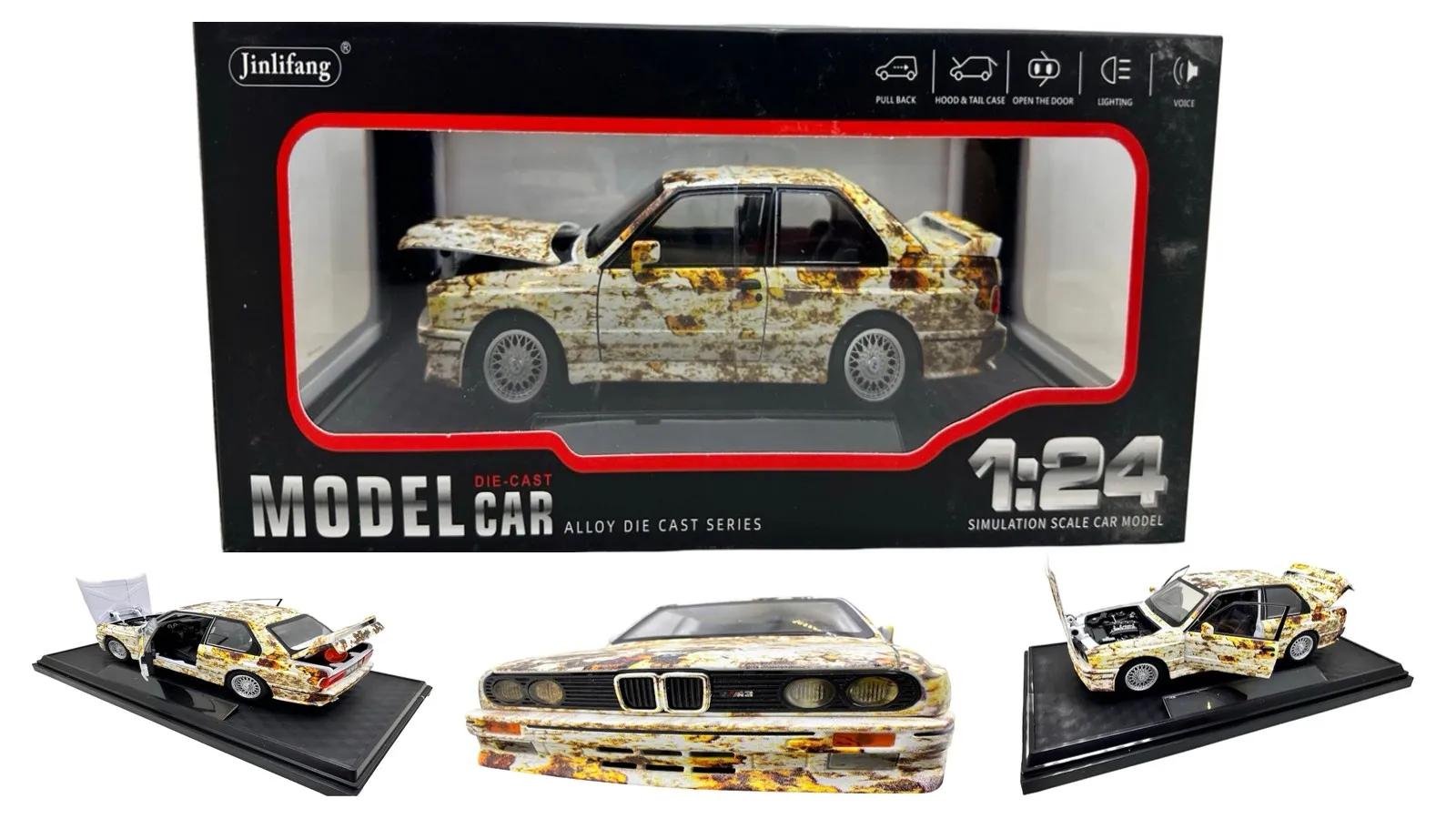 Метална кола BMW M3 E30 - 1:24